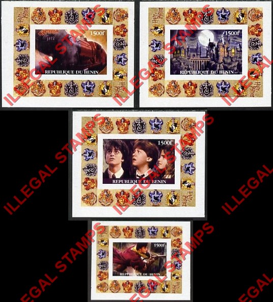 Benin 2001 Harry Potter Illegal Stamp Deluxe Souvenir Sheets of 1