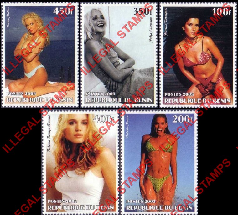 Benin 2003 Actresses and Famous Women Illegal Stamps