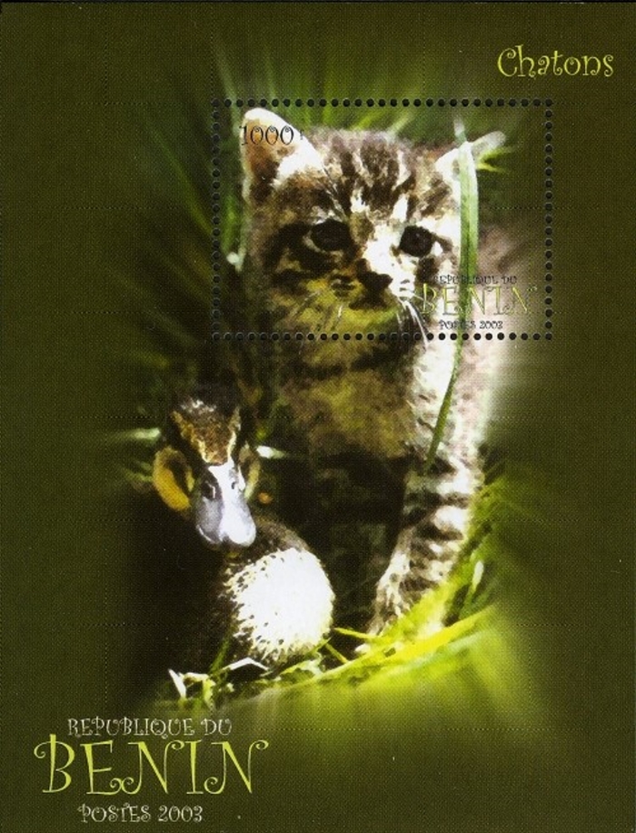 Benin 2003 Kittens Souvenir Sheet of 6