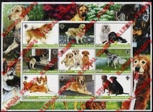 Benin 2005 Dogs Illegal Stamp Sheetlet of 9