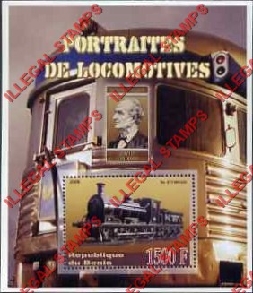 Benin 2006 Locomotives Illegal Stamp Souvenir Sheet of 1