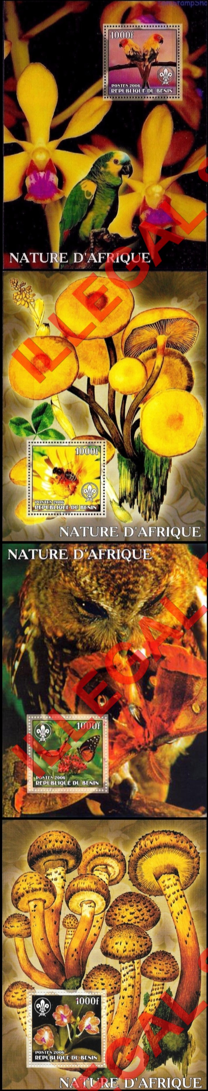 Benin 2006 Nature of Africa Illegal Stamp Souvenir Sheets of 1 (Part 1)