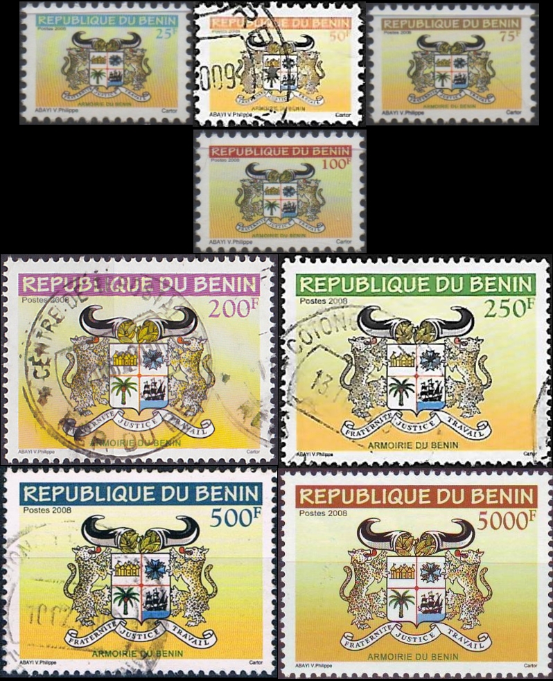 Benin 2008 Coat of Arms Stamps Shown on Colnect