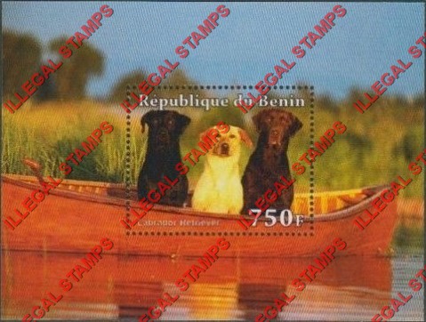 Benin 2008 Dogs Illegal Stamp Souvenir Sheet of 1