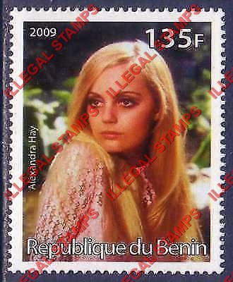 Benin 2009 Famous People Alexandra Hay Counterfeit Illegal Stamp