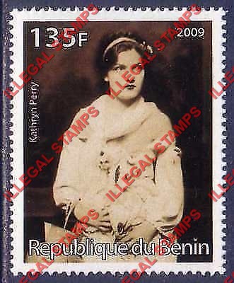 Benin 2009 Famous People Kathryn Perry Counterfeit Illegal Stamp