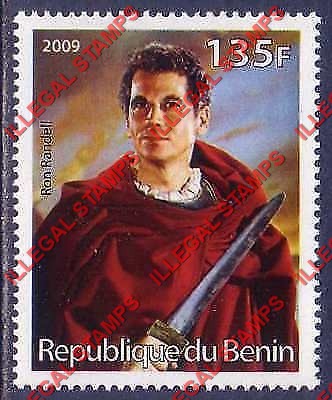 Benin 2009 Famous People Ron Randell Counterfeit Illegal Stamp