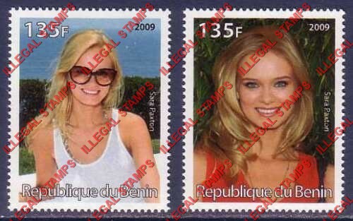 Benin 2009 Famous People Sara Paxton Counterfeit Illegal Stamps