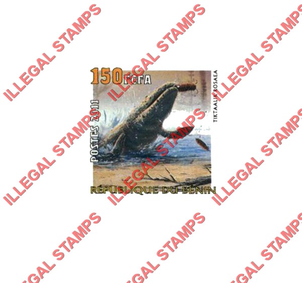 Benin 2011 Dinosaurs Illegal Stamp Deluxe Proof Sheet of 1