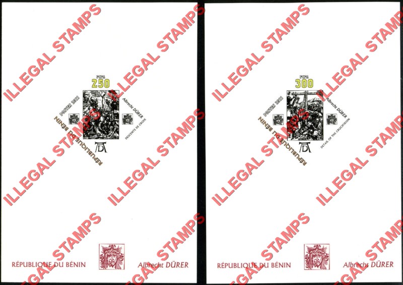 Benin 2011 Durer Illegal Stamp Deluxe Proof Sheets of 1