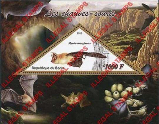 Benin 2015 Bats Illegal Stamp Souvenir Sheet of 1
