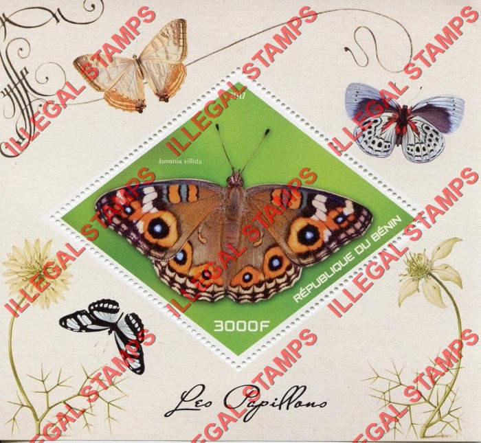 Benin 2017 Butterflies Illegal Stamp Souvenir Sheet of 1