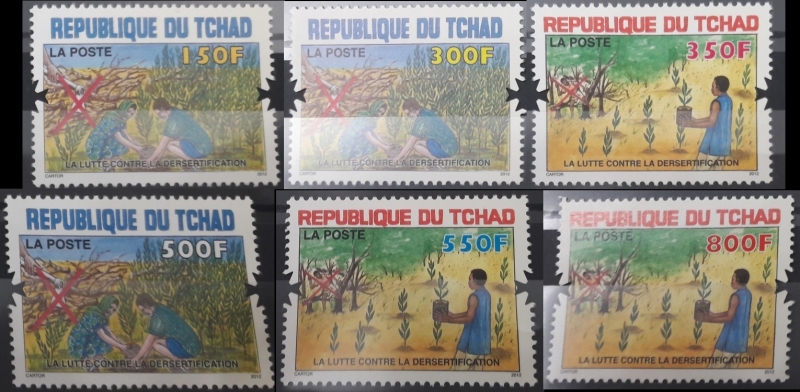Chad 2012 The Fight Against Dersertification Stamp Set