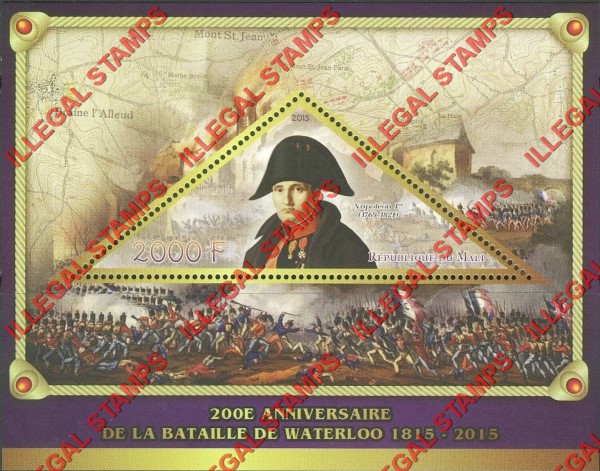 Mali 2015 Napoleon Waterloo Illegal Stamp Souvenir Sheet of 1