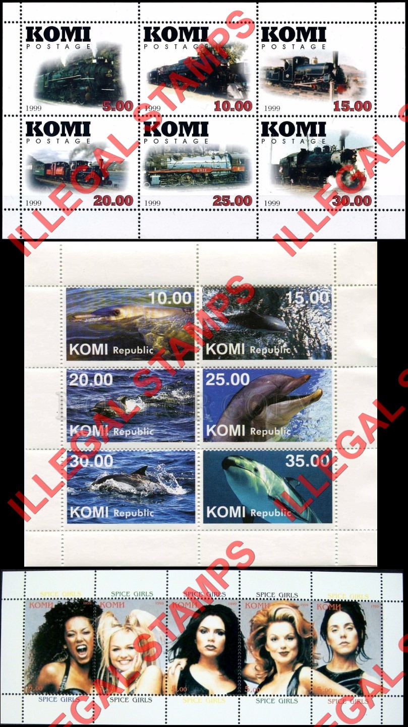 Komi Republic 1999 Counterfeit Illegal Stamps (Part 3)