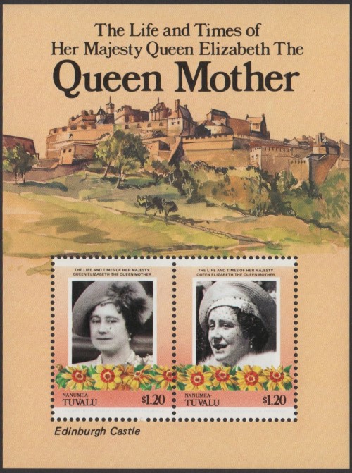 Nanumea 1985 85th Birthday of Queen Elizabeth the Queen Mother Omnibus Series Souvenir Sheet