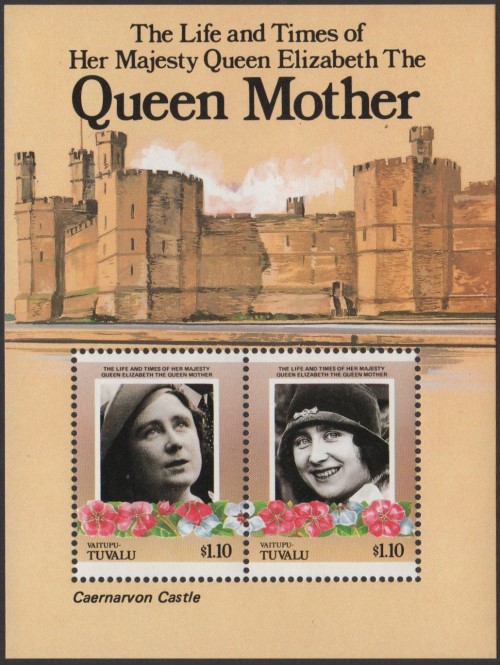 Vaitupu 1985 85th Birthday of Queen Elizabeth the Queen Mother Omnibus Series Souvenir Sheet