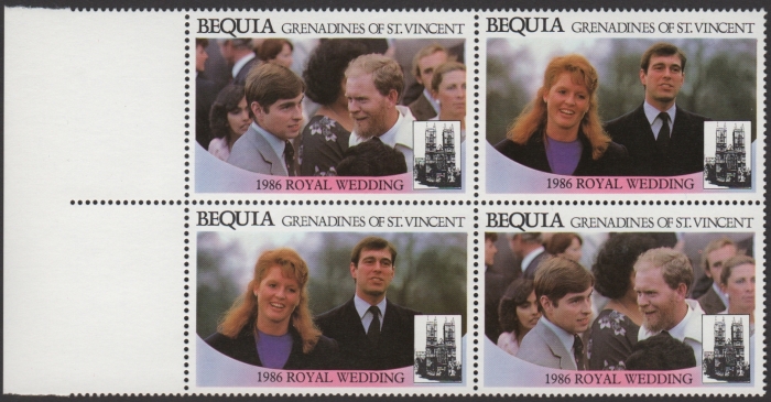 Bequia 1986 Royal Wedding $2 Perforated Missing Value Error