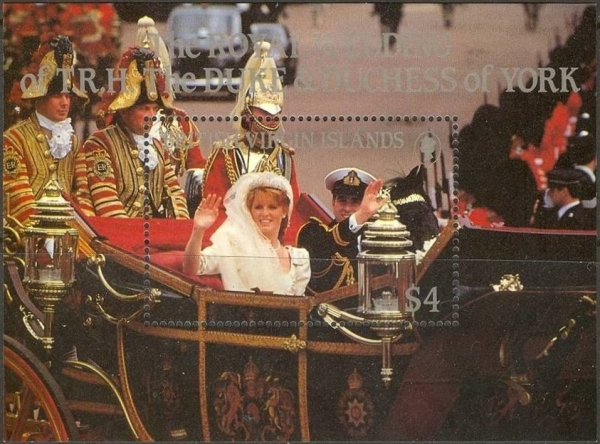 British Virgin Islands 1986 Royal Wedding (1st issue) Souvenir Sheet