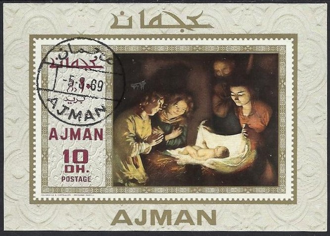 Ajman 1969 Paintings Block 137 Souvenir Sheet