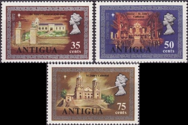 1972 Christmas and the 125th Anniversary of St. John's Cathedral Stamps