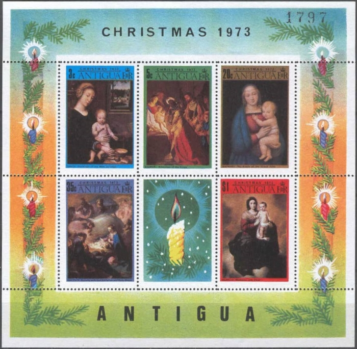 1973 Christmas Souvenir Sheet