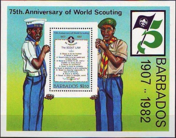 1982 75th Anniversary of the Boy Scouts Movement Souvenir Sheet