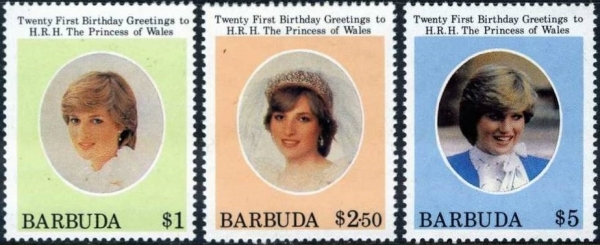 1981 Diana's 21st Birthday (1st issue) Stamps