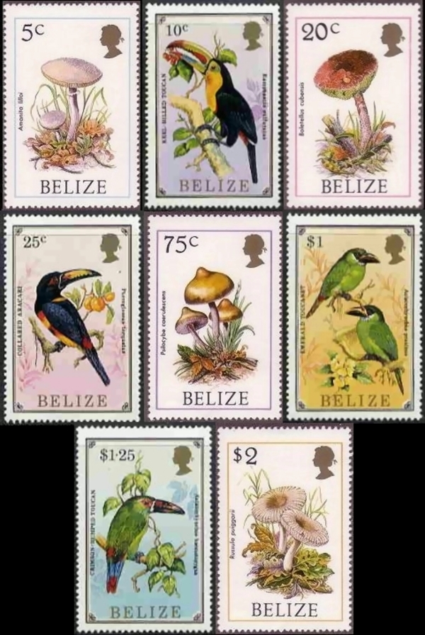 1986 Fungi and Toucans Stamps