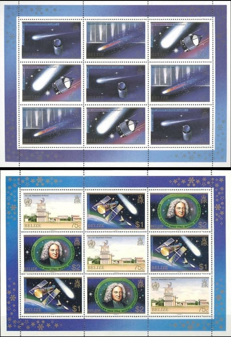 1986 Appearance of Halley's Comet Sheetlets of 9