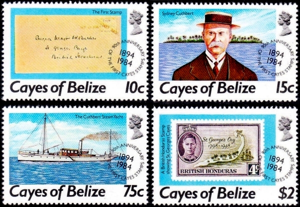 1984 90th Anniversary of 'Caye Service' Stamps