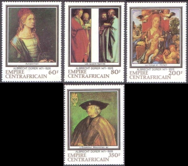 Central Africa 1978 Dürer Paintings Stamps