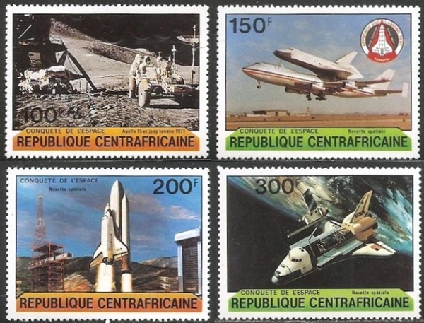 Central Africa 1981 Space Exploration Stamps