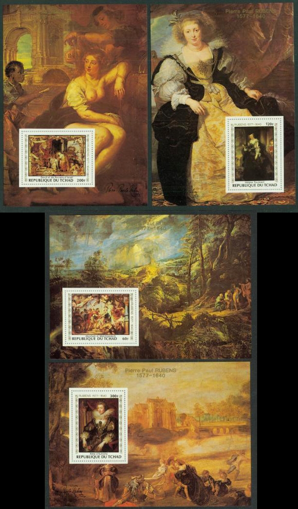 1978 Rubens Paintings Deluxe Souvenir Sheet Set