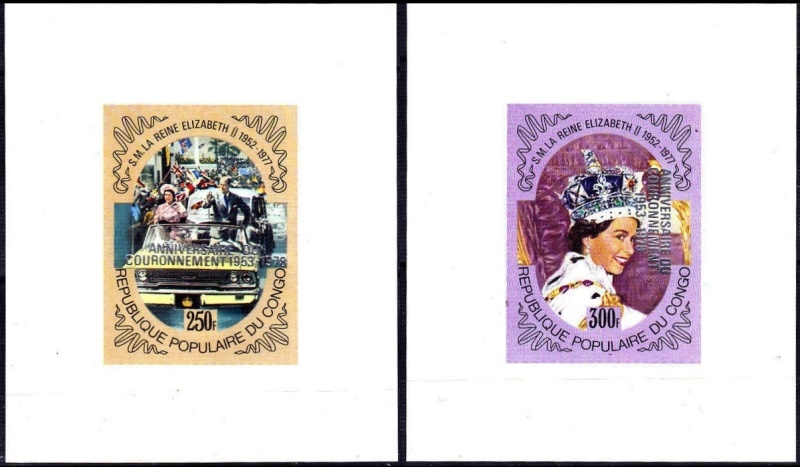 Congo 1978 25th Anniversary of the Coronation of Queen Elizabeth II Deluxe Sheetlet Set