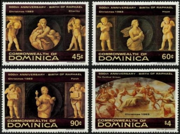 1983 Christmas, 500th Birth Anniversary of Raphael Stamps