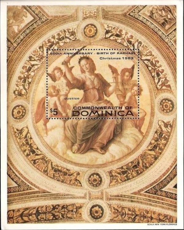 1983 Christmas, 500th Birth Anniversary of Raphael Souvenir Sheet