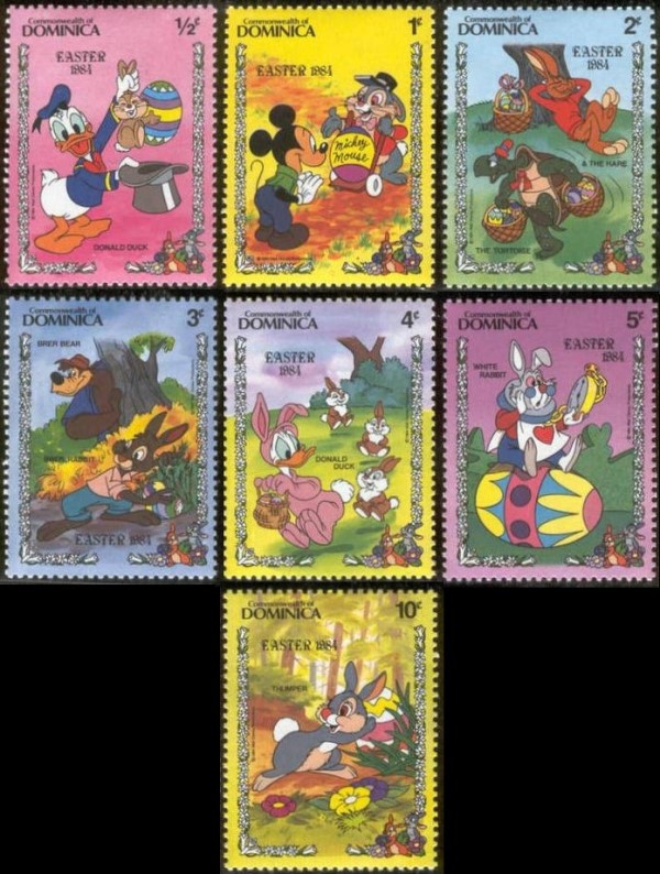 1984 Easter, Disney Characters Stamps