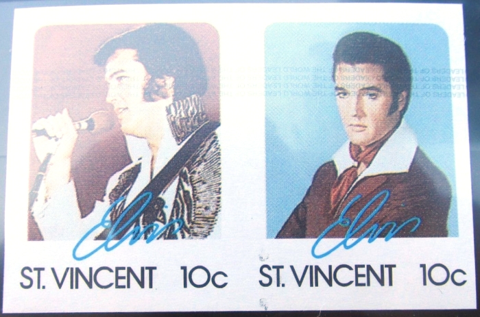 A Genuine Invert Error Proof of the St. Vincent 1985 Elvis Presley 10c Values