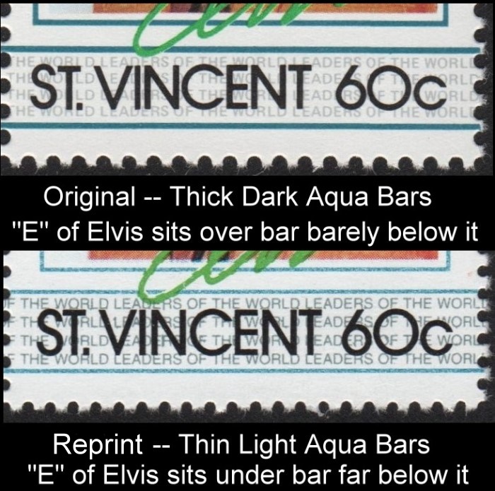 The Forged Unauthorized Reprint Elvis Presley Scott 875 Font Comparison