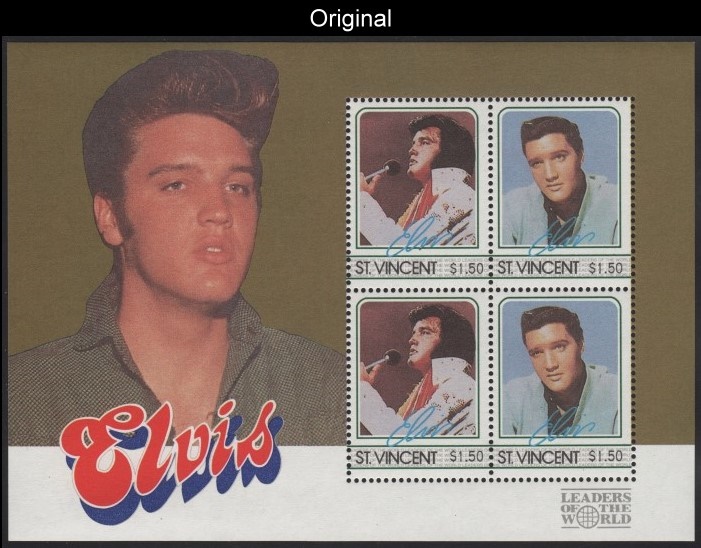 The Original Elvis Presley Scott 880 Souvenir Sheet