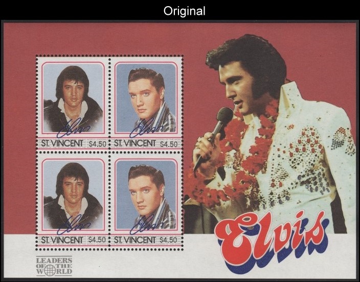 The Original Elvis Presley Scott 881 Souvenir Sheet