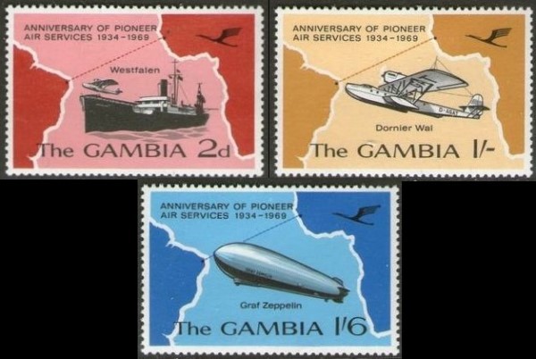1969 35th Anniversary of Pioneer Air Services Stamps