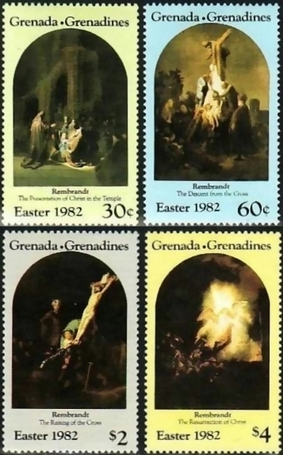 1982 Easter, Rembrandt Paintings Stamps