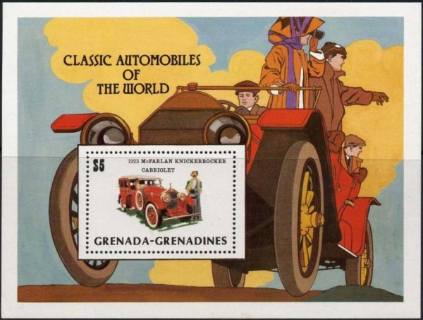 1983 Cars of the 20th Century Souvenir Sheet