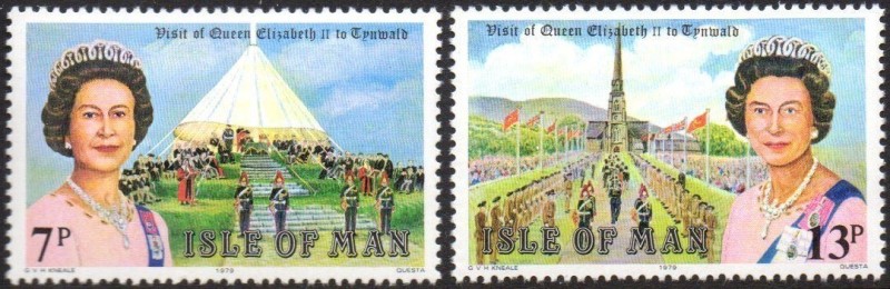 Isle of Man 1979 Royal visit Stamps