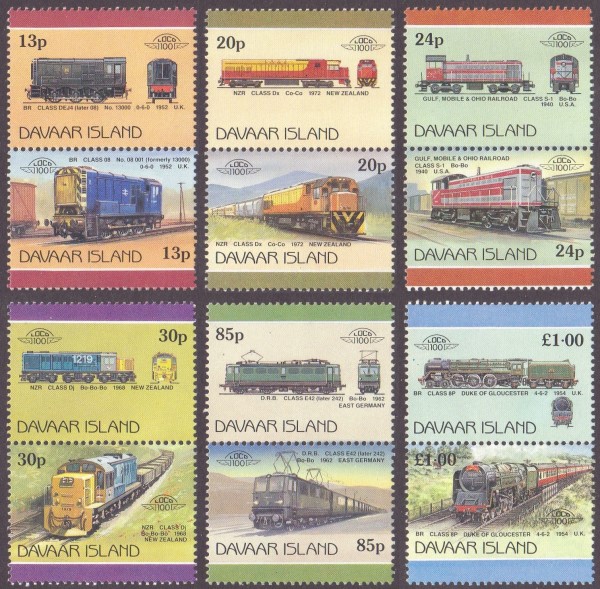 1983 Davaar Island Leaders of the World, Locomotives (2nd series) Stamps