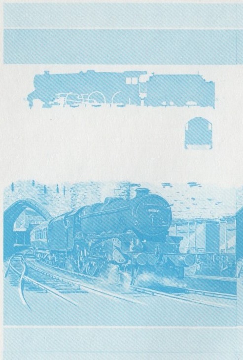Nevis Locomotives (1st series) $1.00 Stanier Blue Stage Progressive Color Proof Pair