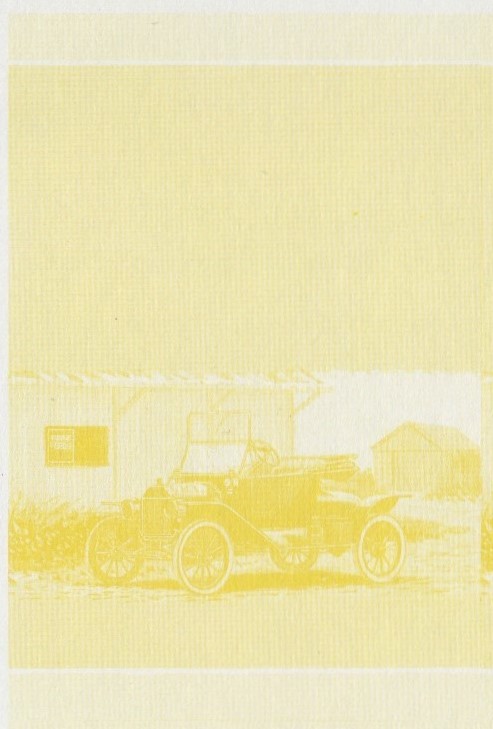 Saint Lucia Automobiles (2nd series) $1.00 Yellow Stage Progressive Color Proof Pair