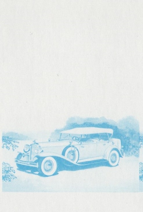 Saint Lucia Automobiles (2nd series) $3.00 Blue Stage Progressive Color Proof Pair